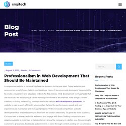 Professionalism in Web Development That Should Be Maintained - secondsiliconvally
