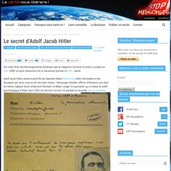 Le secret d’Adolf Jacob Hitler
