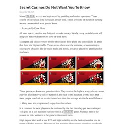 Secret Casinos Do Not Want You To Know – Telegraph