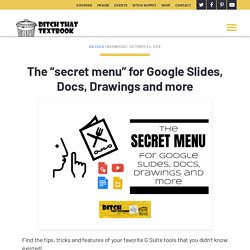 The "secret menu" for Google Slides, Docs, Drawings and more - Ditch That Textbook