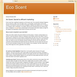 Eco Scent: Air Scent: Secret to efficient marketing