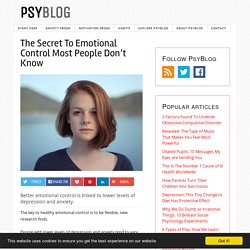 The Secret To Emotional Control Most People Don't Know