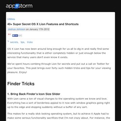 40+ Super Secret OS X Lion Features and Shortcuts