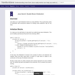 Java Secret: Double Brace Initialization