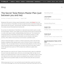 The Secret Tesla Motors Master Plan (just between you and me)