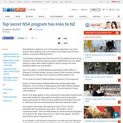 Top secret NSA program has links to NZ - Story - World