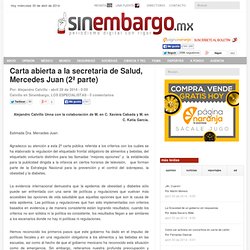 Carta abierta a la secretaria de Salud, Mercedes Juan (2ª parte)