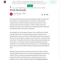 Why Company Secretaries Should Work Remotely