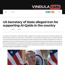 US Secretary of State alleged Iran for supporting Al-Qaida in the country