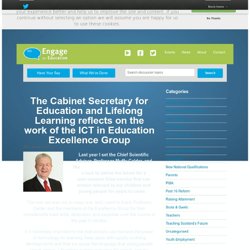 The Cabinet Secretary for Education and Lifelong Learning reflects on the work of the ICT in Education Excellence Group