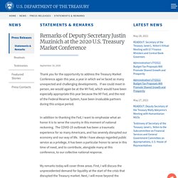 Remarks of Deputy Secretary Justin Muzinich at the 2020 U.S. Treasury Market Conference