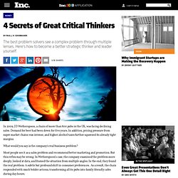 4 Secrets of Great Critical Thinkers