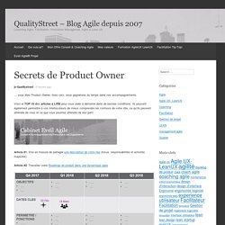 Secrets de Product Owner