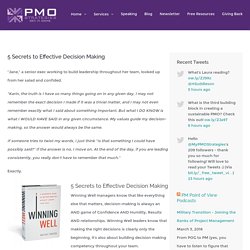 5 Secrets to Effective Decision Making  – PMO
