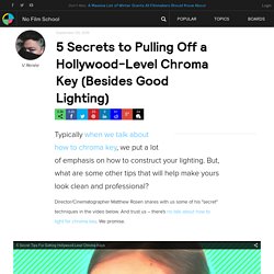 5 Secrets to Pulling Off a Hollywood-Level Chroma Key (Besides Good Lighting)