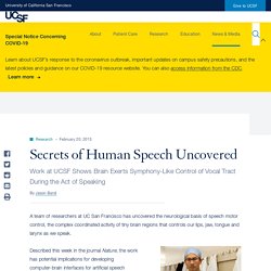 Secrets of Human Speech Uncovered