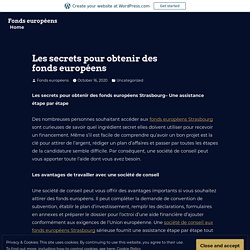 Les secrets pour obtenir des fonds européens – Fonds européens