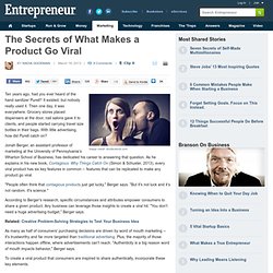 The Secrets of What Makes a Product Go Viral