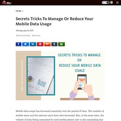 Which steps to reduce your mobile internet data usage?