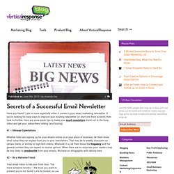 Secrets of a Successful Email Newsletter
