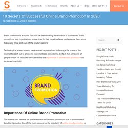 10 Secrets of Successful Online Brand Promotion in 2020