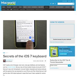 Secrets of the iOS 7 keyboard