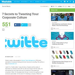 7 Secrets to Tweeting Your Corporate Culture