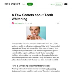 A Few Secrets about Teeth Whitening