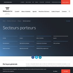 Secteurs porteurs - Wallonia.be - Export Investment