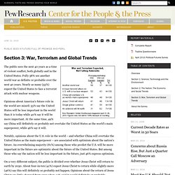 Section 3: War, Terrorism and Global Trends