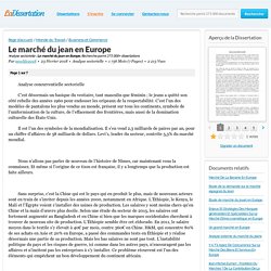 Le marché du jean en Europe - Analyse sectorielle - newlife2018