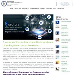 6 sectors of the society where the importance of an Engineer cannot be missed