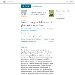 Secular change and the onset of plate tectonics on Earth