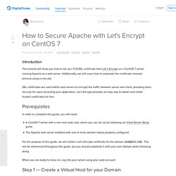 How to Secure Apache with Let's Encrypt on CentOS 7