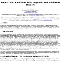 Secure Deletion of Data from Magnetic and Solid-State Memory