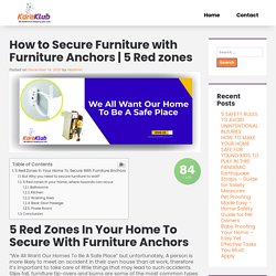 How to Secure Furniture with Furniture Anchors