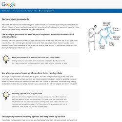 Passwords – Good to Know – Google