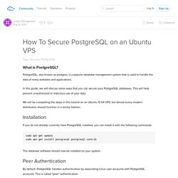 How To Secure PostgreSQL on an Ubuntu VPS