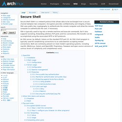 Secure Shell - archwiki