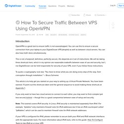 How To Secure Traffic Between VPS Using OpenVPN
