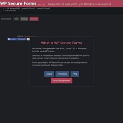 WP Secure Forms - Wordpress Ajax Forms Generator