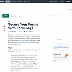 Secure Your Forms With Form Keys