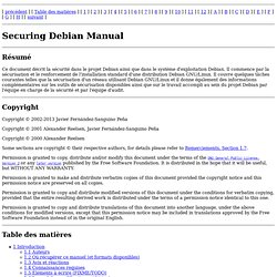 Manuel de sécurisation de Debian