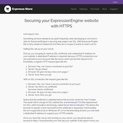 Securing your ExpressionEngine website with HTTPS - Blog - Expresso