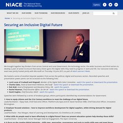 Securing an Inclusive Digital Future