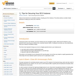 Tips for Securing Your EC2 Instance