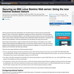 Securing an IBM Lotus Domino Web server: Using the new Internet lockout feature