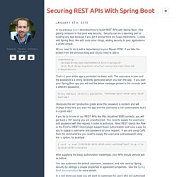Securing REST APIs With Spring Boot