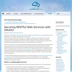 Securing RESTful Web Services with OAuth2
