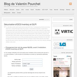 » Sécurisation d’OCS Inventory et GLPI Blog de Valentin Pourchet